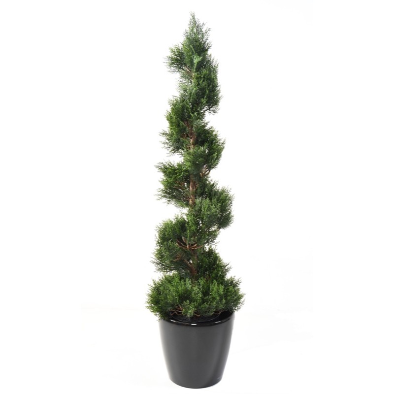 Cyprès artificiel en spirale large 150 ou 180 cm | Artiflor