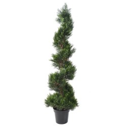 Cyprès artificiel en spirale large 150 ou 180 cm | Artiflor