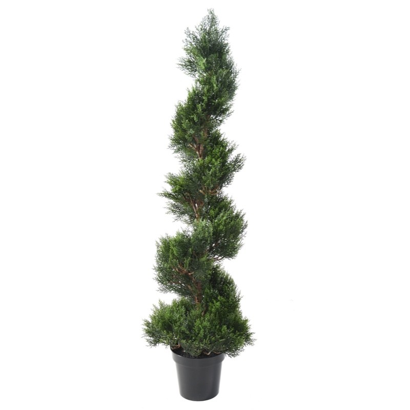 Cyprès artificiel en spirale large 150 ou 180 cm | Artiflor