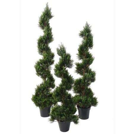 Cyprès artificiel en spirale large 150 ou 180 cm | Artiflor