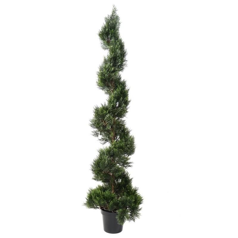 Cyprès artificiel en spirale large 150 ou 180 cm | Artiflor