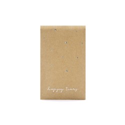 Pochettes de mouchoirs Happy tears kraft et argent - Lot de 10