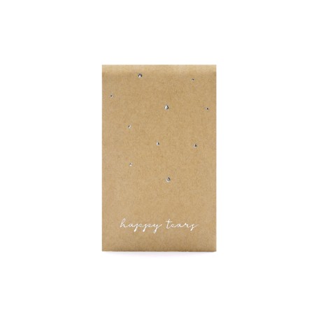 Pochettes de mouchoirs Happy tears kraft et argent - Lot de 10