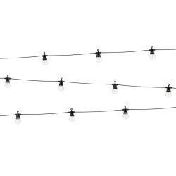 Guirlande guinguette LED câble noir 5 m - 10 ampoules