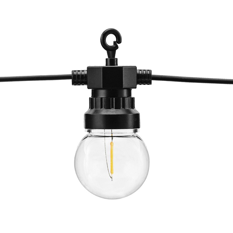 Guirlande guinguette LED câble noir 5 m - 10 ampoules