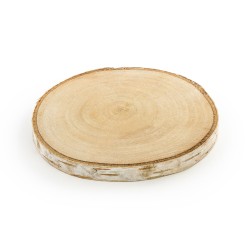 Rondins de bois sous-verres Ø 10 à 12 cm - Lot de 2