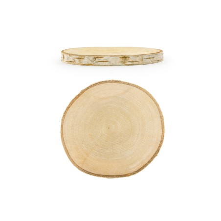 Rondins de bois sous-verres Ø 10 à 12 cm - Lot de 2