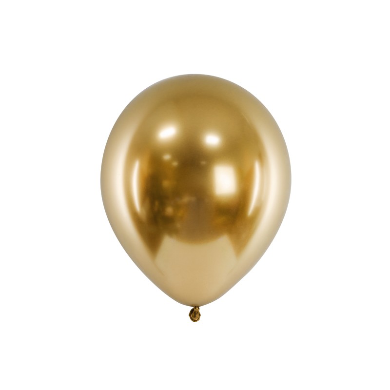Ballons latex brillants dorés 30 cm - Lot de 10