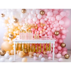 Ballons latex brillants dorés 30 cm - Lot de 10