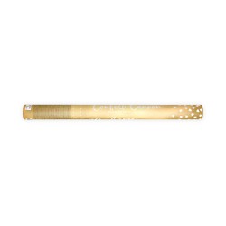 Canon à confettis cœurs dorés métallisés 60 cm