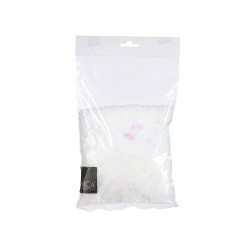 Neige artificielle avec mini flocon de Noel 100gr Blanc Irisé