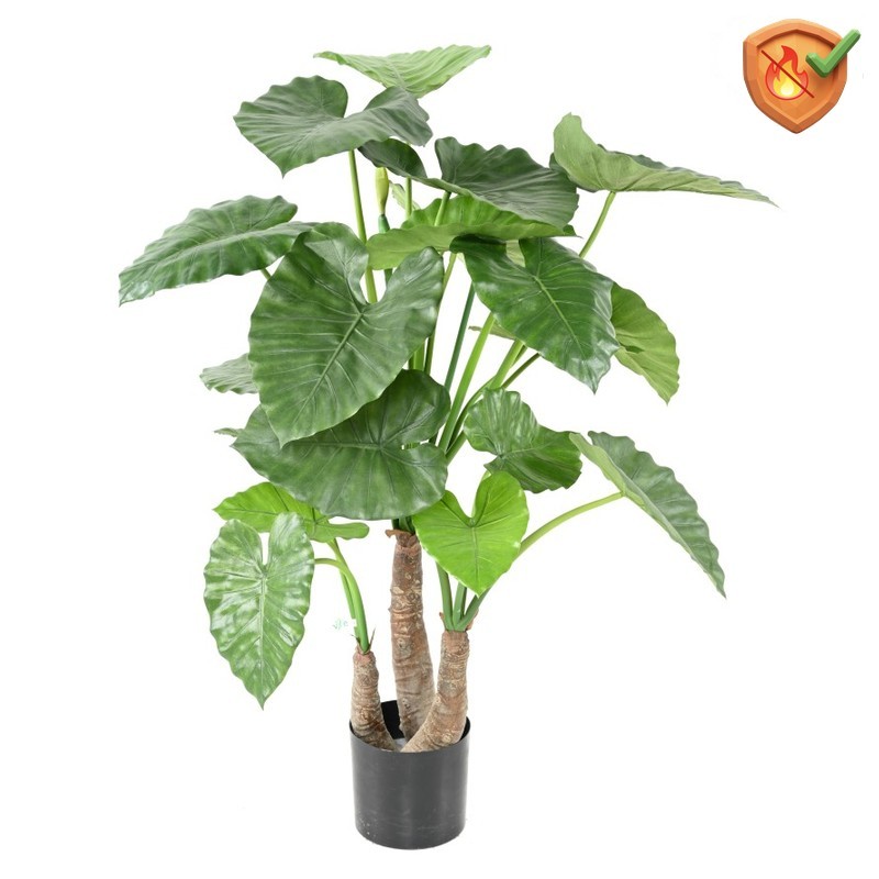 Alocasia Calidora artificiel anti-feu 120 cm