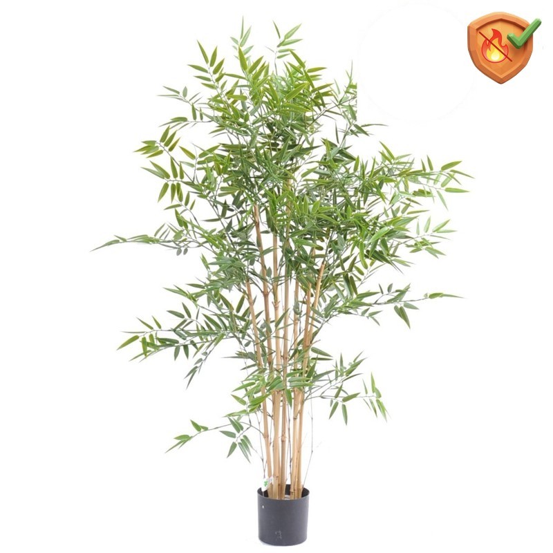 Bambou artificiel en pot anti-feu 120 cm