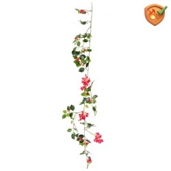 Guirlande de bougainvillée artificielle anti-feu fuchsia