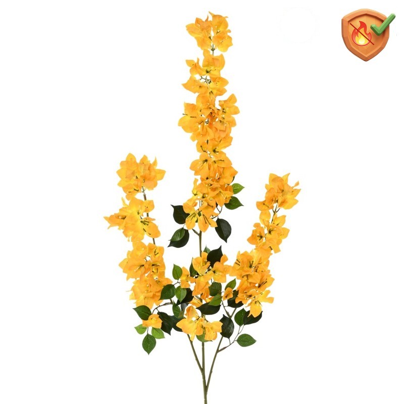 Bougainvillée artificielle anti-feu tige XL orange