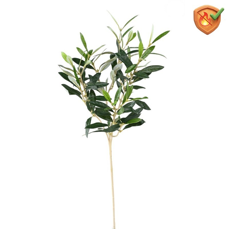 Branche d'olivier artificiel anti-feu 54 cm