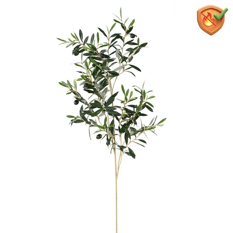 Branche d'olivier artificiel anti-feu 109 cm