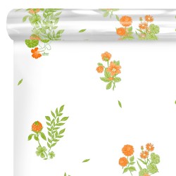 Rouleau polypro Douce Saison orange - emballage bouquet fleuriste
