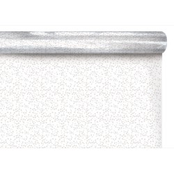 Rouleau polypro Volga blanc à étoiles - emballage fleuriste