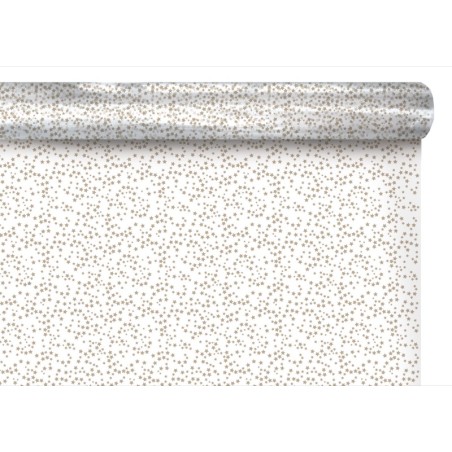 Rouleau polypro Volga argent à étoiles - emballage fleuriste
