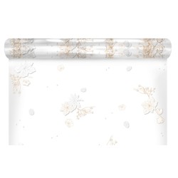 Rouleau polypro Automne blanc - emballage bouquet de saison