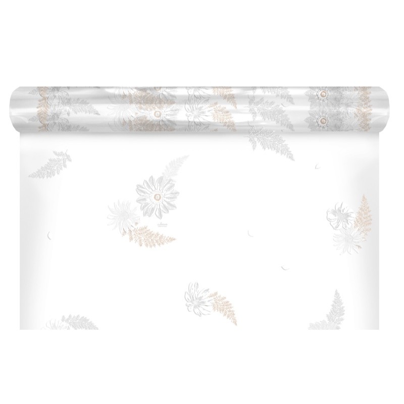 Rouleau polypro Patience blanc 40 microns - emballage fleuriste