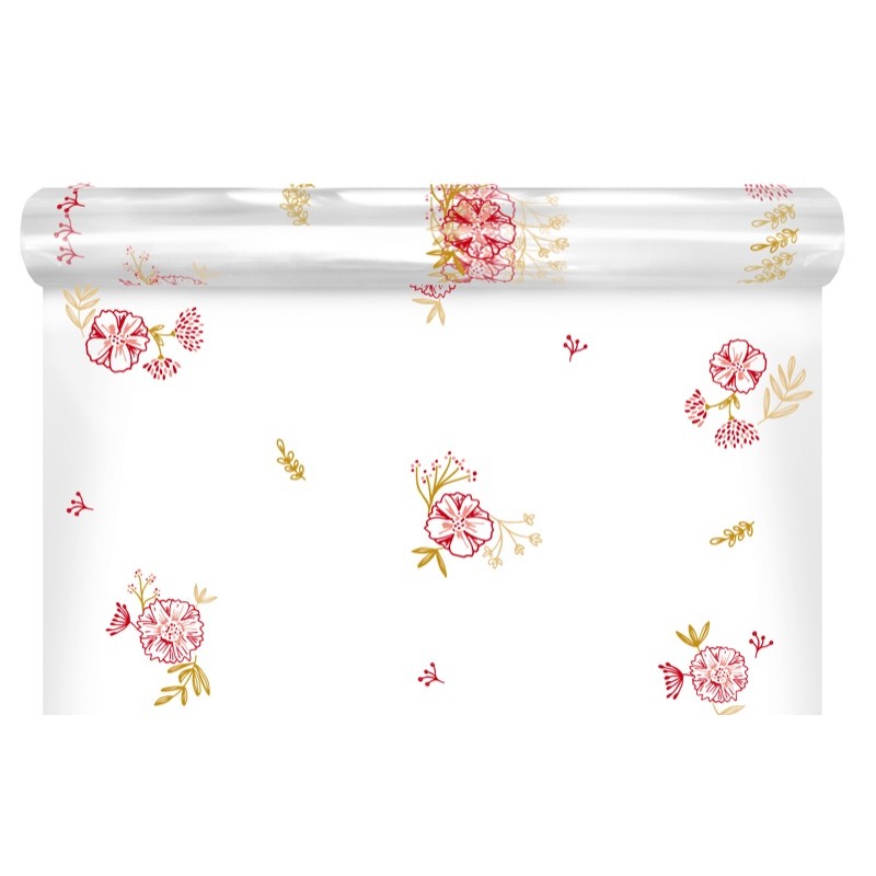 Rouleau polypro Nagano rouge - emballage bouquet fleuriste