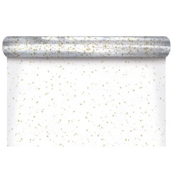 Rouleau polypro Star à étoiles dorées - emballage fleuriste
