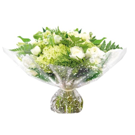 Bouquet emballé dans le rouleau polypro Gypsophile