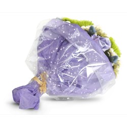 Bouquet fleuriste en cellophane Gypsophile blanc
