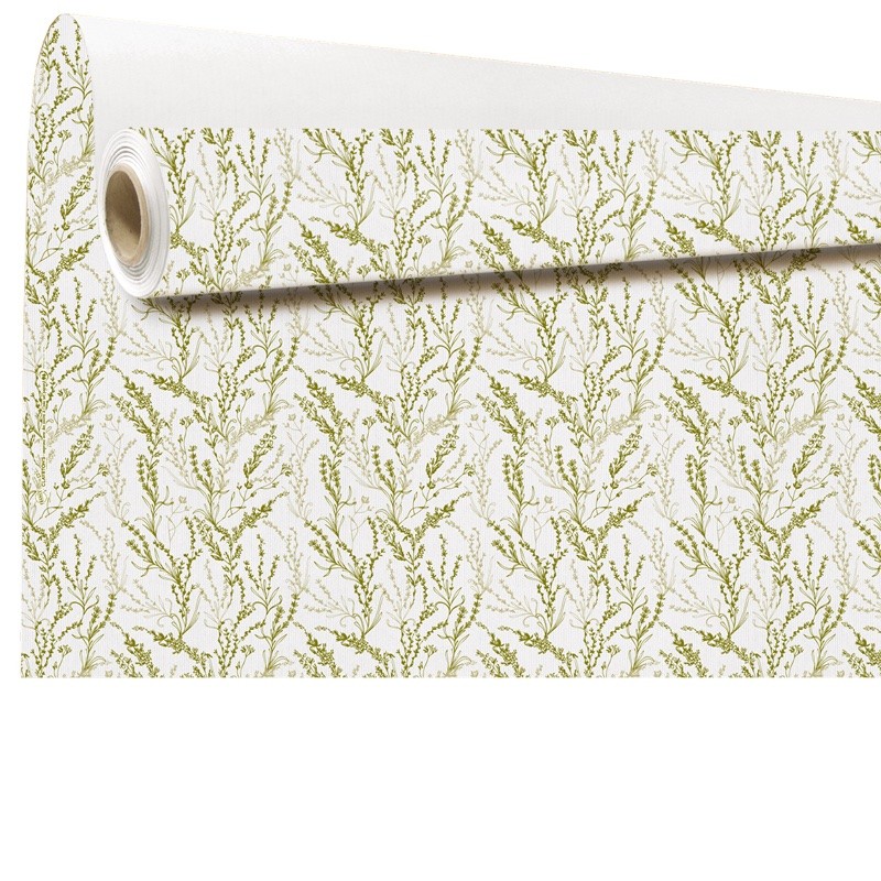 Rouleau kraft Arborescence olive - feuillages pour fleuriste