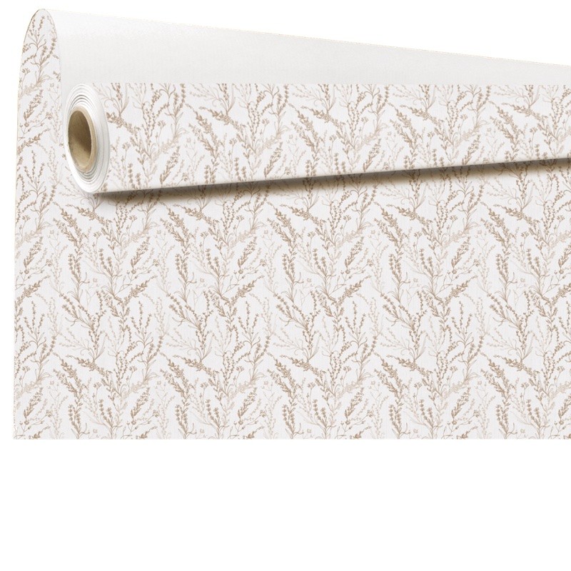 Rouleau kraft Arborescence moka - feuillages pour fleuriste