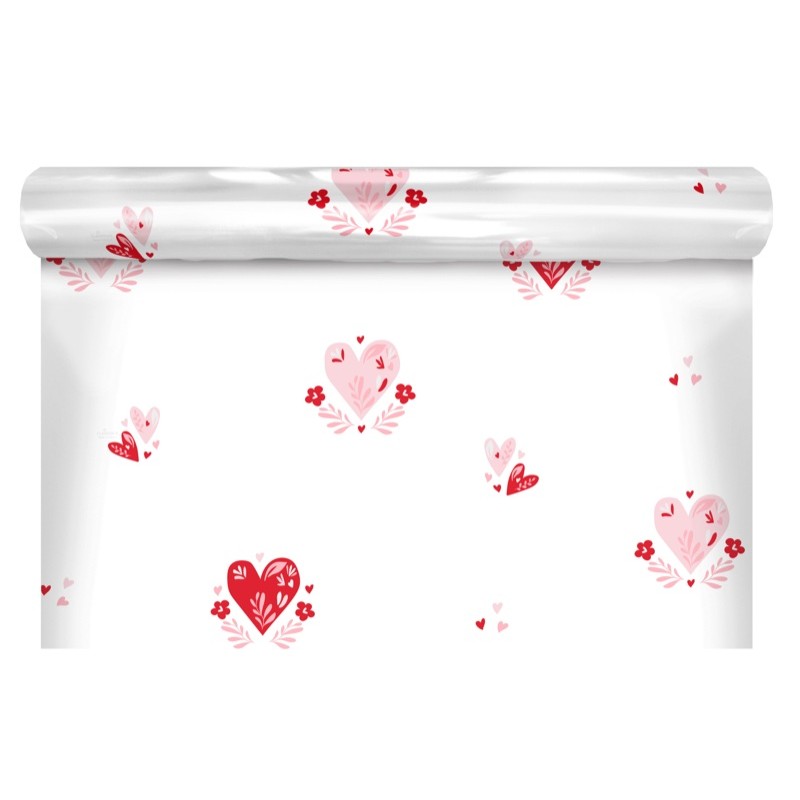 Rouleau polypro Etincelant à cœurs pour la Saint-Valentin