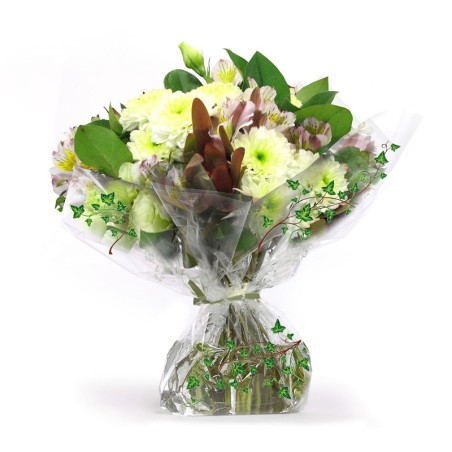 Bouquet emballé dans le polypro Ivy
