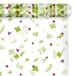 Rouleau polypro Spring Lady trèfles et coccinelles