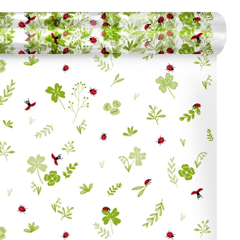 Rouleau polypro Spring Lady trèfles et coccinelles