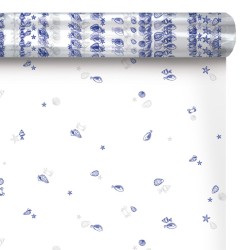 Rouleau polypro Calypso à fleurs bleues