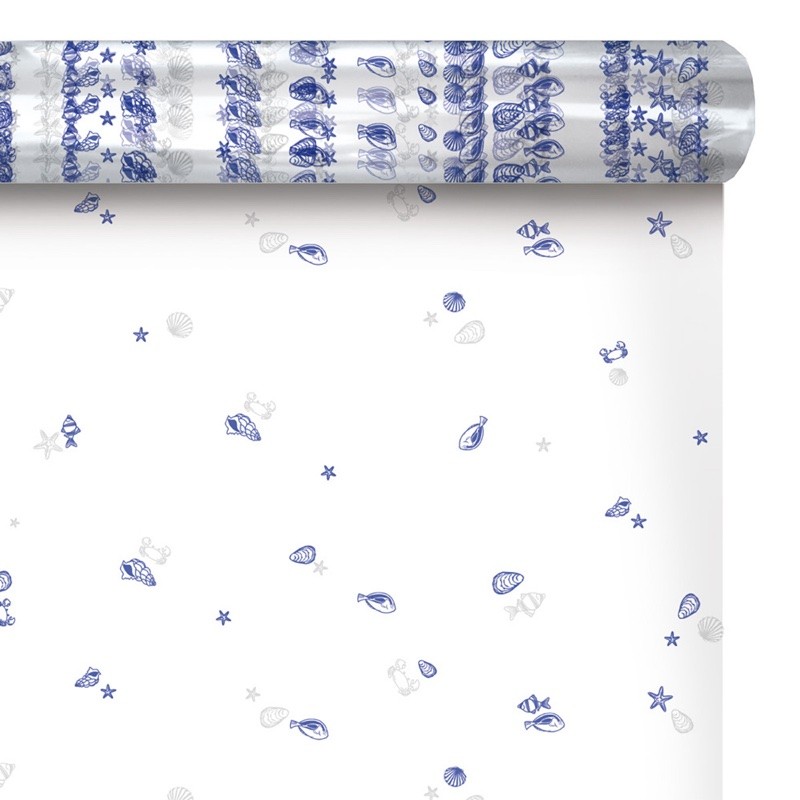 Rouleau polypro Calypso à fleurs bleues