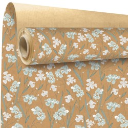 Rouleau kraft Aube sauge sur kraft brun