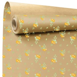 Rouleau kraft Corina jaune sur kraft brun