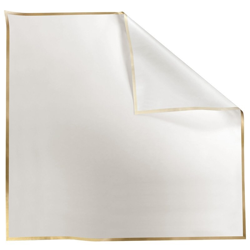 Rame Carré Opaline liseré or blanc