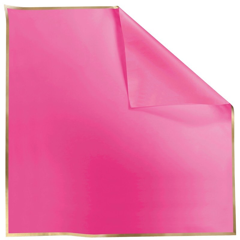 Rame Carré Opaline liseré or fuchsia