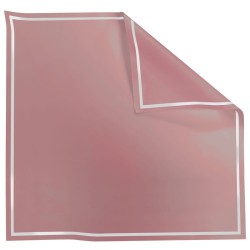 Rame Carré Opaline liseré transparent vieux rose