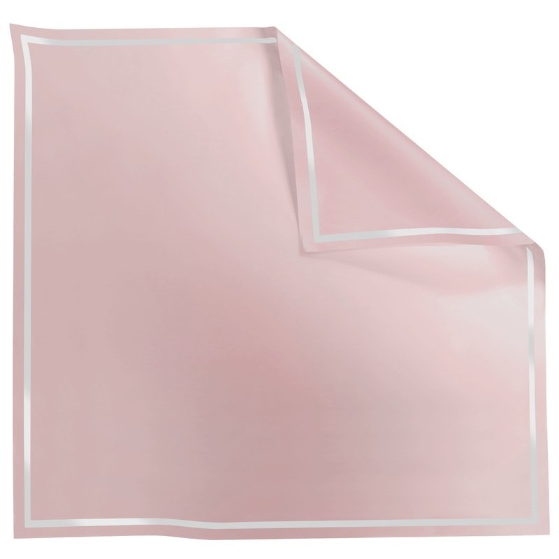 Rame Carré Opaline liseré transparent rose clair