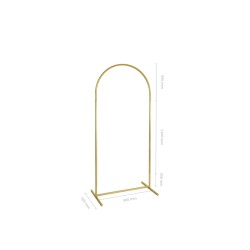 Support de fond arche dorée en acier 80 x 180 cm
