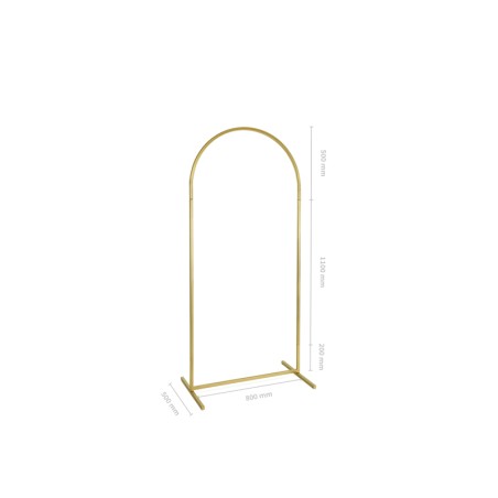 Support de fond arche dorée en acier 80 x 180 cm