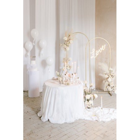 Support de fond arche dorée en acier 80 x 180 cm