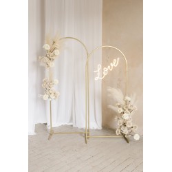 Support de fond arche dorée en acier 80 x 180 cm