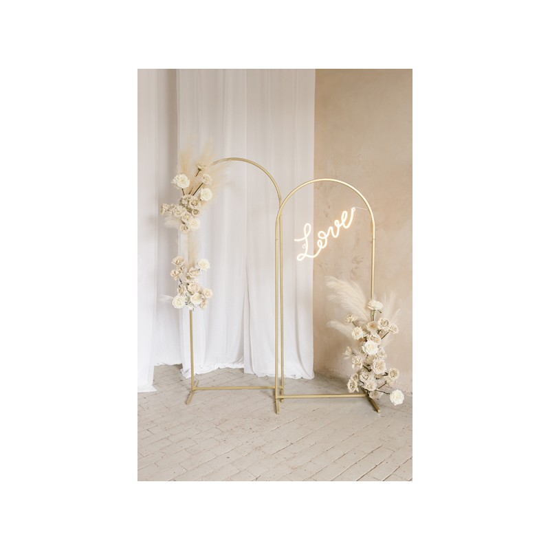 Support de fond arche dorée en acier 80 x 180 cm