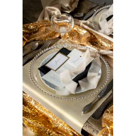 Chemin de table décoratif doré 0,36 x 3 m